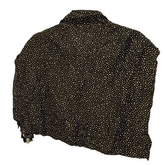 Escada Accessories - ESCADA Laurel black cream polka dot scarf handkerchief ITALY 23" 90s